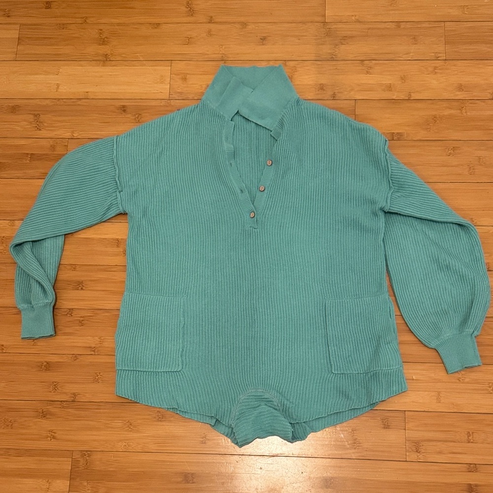 Free People Teal Jumpsuit